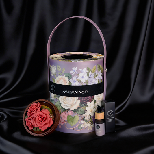 Mudan Noir Cluster Rose Fantasy Red Elegant Gift Box Edition